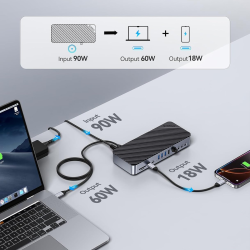Orico Stacja dokująca USB-C 10 Gbps, 2x DP 4K, HDMI 4K... | PartsPC.pl