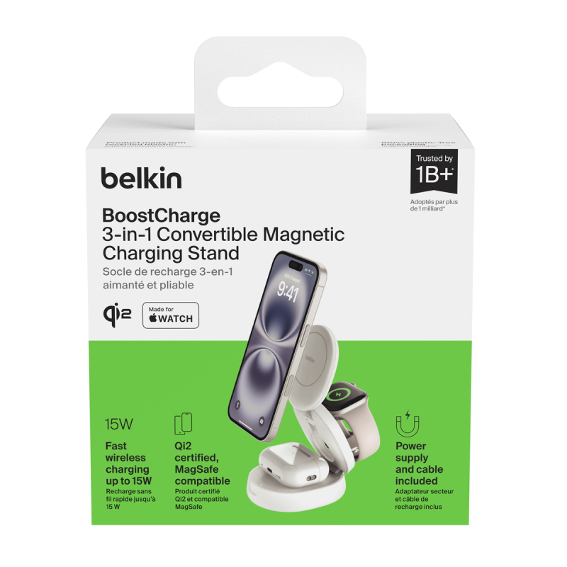 Belkin Ładowarka magnetyczna 3w1, składana, Qi2 15W... | PartsPC.pl