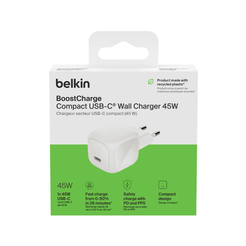 Belkin Ładowarka USB-C 45W, PD 3.1, BoostCharge... | PartsPC.pl