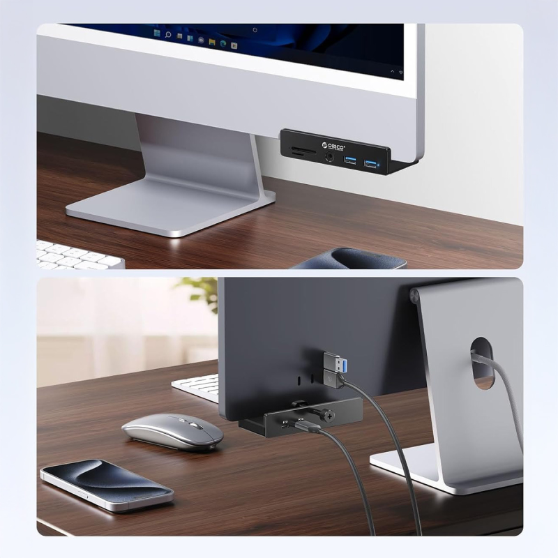 Orico Hub USB-C 5Gbps aktywny, przykręcany, 2x USB-A... | PartsPC.pl