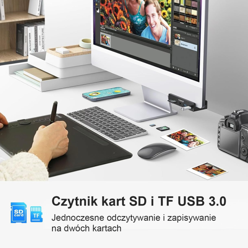 Orico Hub USB-C 5Gbps aktywny, przykręcany, 2x USB-A... | PartsPC.pl
