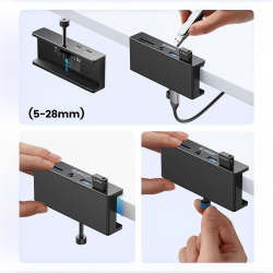Orico Hub USB-C 5Gbps aktywny, przykręcany, 2x USB-A... | PartsPC.pl
