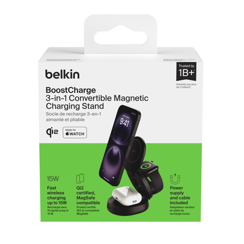 Belkin Ładowarka magnetyczna 3w1, składana, Qi2 15W... | PartsPC.pl