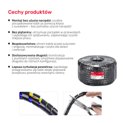 Unitek spiralny organizer na kable, 10 metrów, 22 mm... | PartsPC.pl