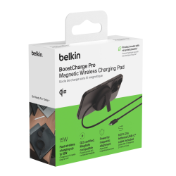 Belkin Ładowarka magnetyczna, Qi2 15W, rozkładana, czarna | PartsPC.pl