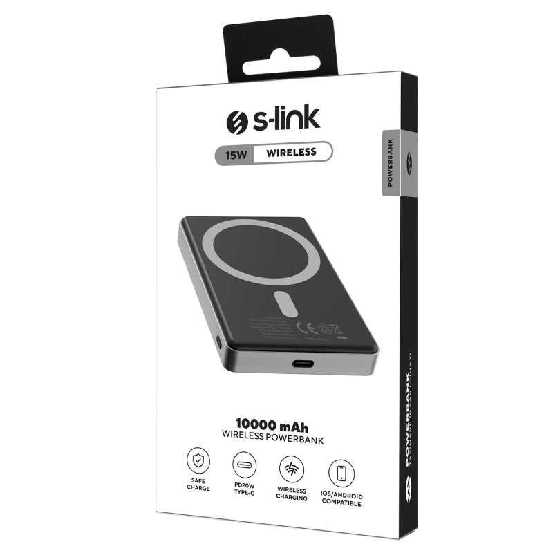 S-Link MG110 Powerbank 10 000 mAh magnetyczny 15W, USB-C... | PartsPC.pl