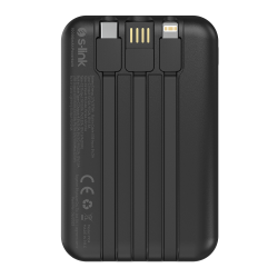 S-Link P104 Powerbank 10 000 mAh z wbudowanymi kablami... | PartsPC.pl