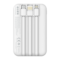 S-Link P104 Powerbank 10 000 mAh z wbudowanymi kablami... | PartsPC.pl