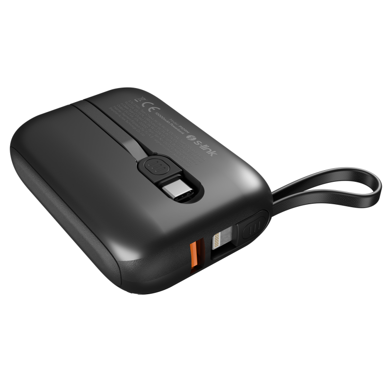 S-Link P109M Powerbank z wbudowanym kablem 10 000 mAh PD... | PartsPC.pl