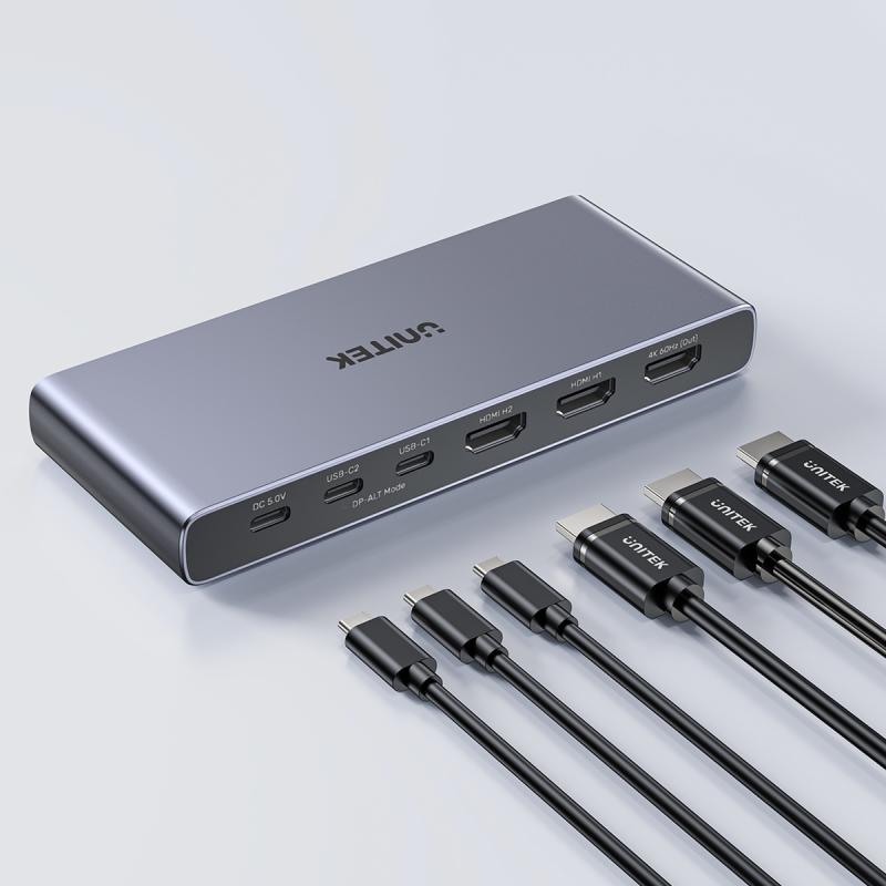 Unitek Przełącznik 4K HDMI/USB-C 4 in 1 out | PartsPC.pl