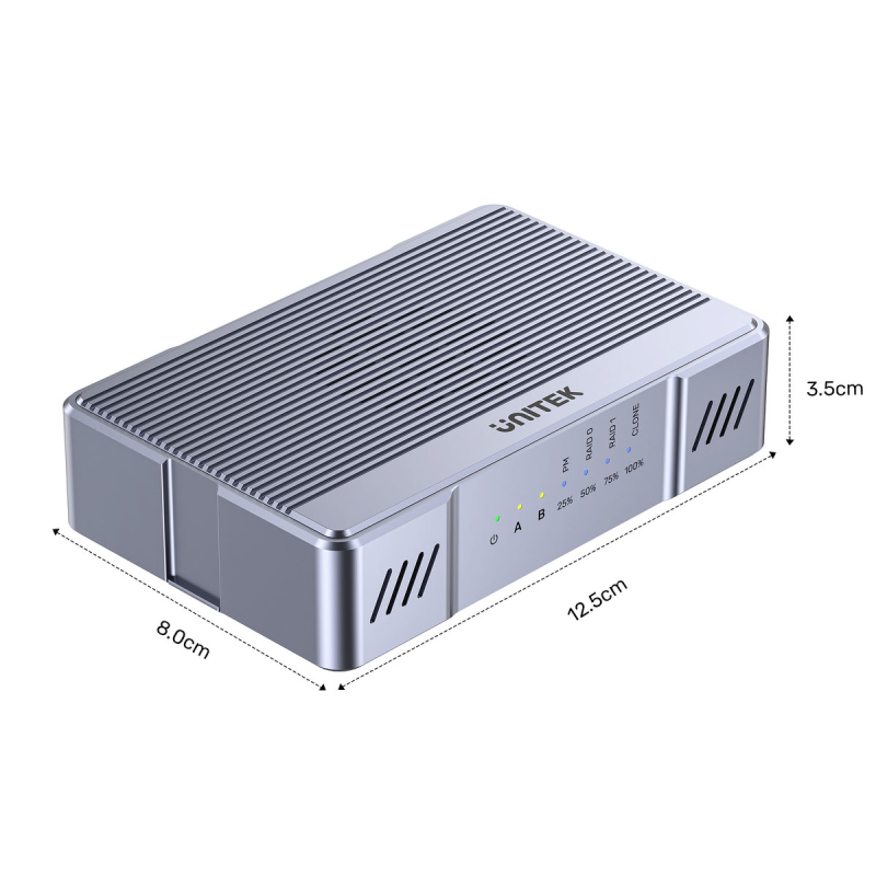 Unitek Obudowa RAID 2xM.2 NVMe/SATA 20Gbps z klonowaniem... | PartsPC.pl