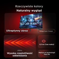 Rampage Crimson Monitor gamingowy 24,5'' 200Hz 0,5 ms... | PartsPC.pl