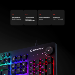 Rampage Klawiatura gamingowa z podstawką Simula RGB... | PartsPC.pl