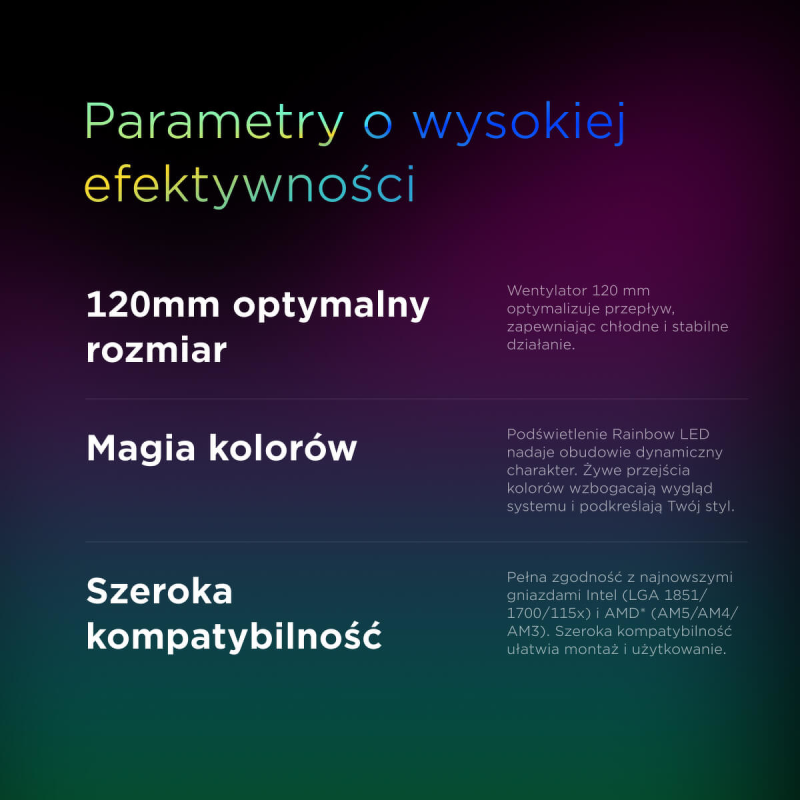 Rampage RM-C04 Coolblade Chłodzenie procesora 120mm LED... | PartsPC.pl