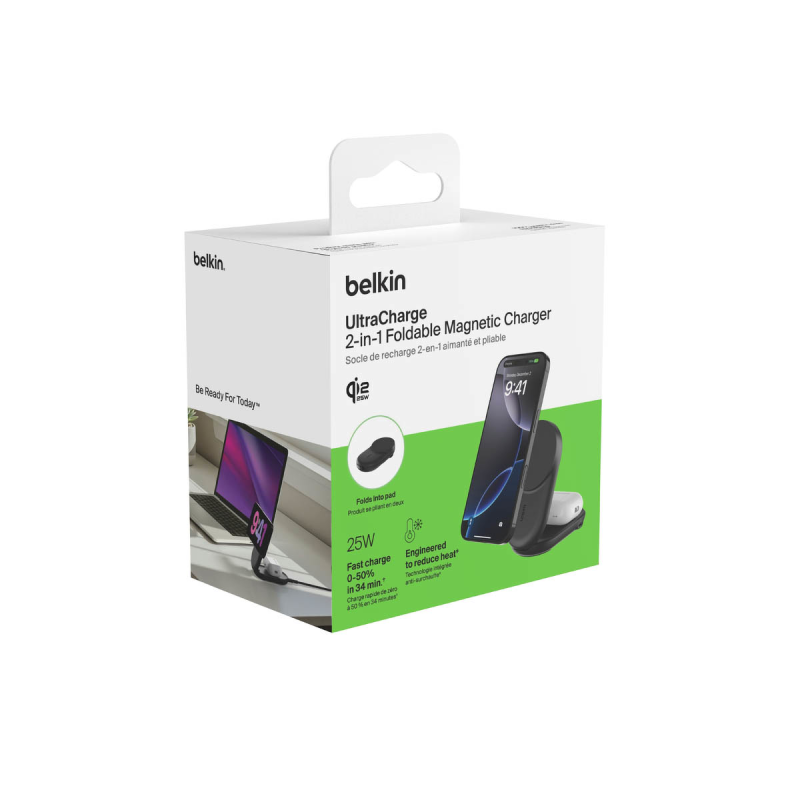 Belkin Ładowarka magnetyczna Qi2 25 W, składana 2w1... | PartsPC.pl