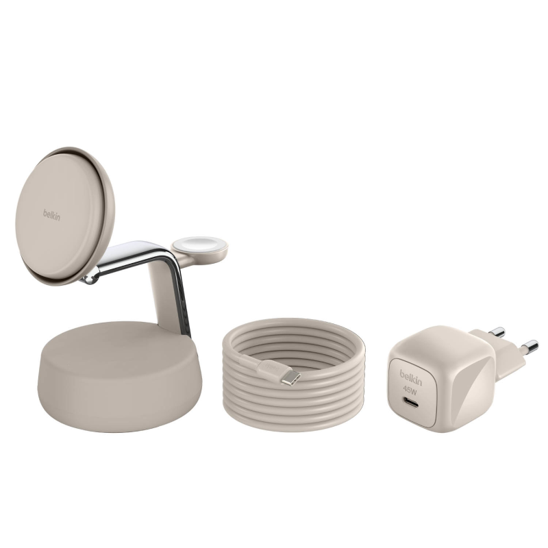 Belkin Ładowarka magnetyczna Qi2 25W, 3w1, zasilacz 45W... | PartsPC.pl