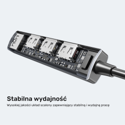 Unitek Kompaktowy hub USB-A 4 w 1 1x 5 Gbps 3x 480 Mbps