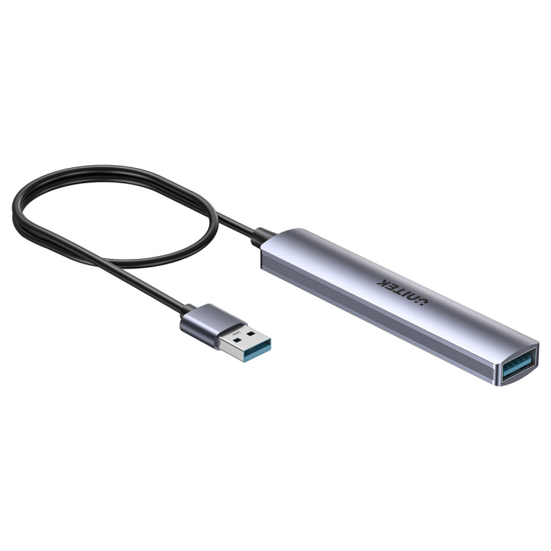 Unitek Kompaktowy hub USB-A 4 w 1 1x 5 Gbps 3x 480 Mbps
