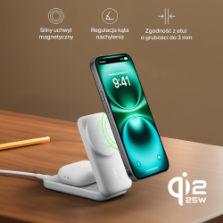 Belkin Ładowarka magnetyczna Qi2 25 W, składana 2w1... | PartsPC.pl