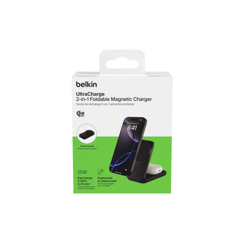 Belkin Ładowarka magnetyczna Qi2 25W, składana 2w1... | PartsPC.pl