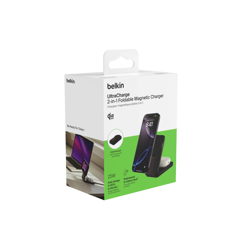 Belkin Ładowarka magnetyczna Qi2 25W, składana 2w1... | PartsPC.pl