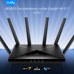 CUDY WR6500 | router, Wi-Fi 7, 2,4GHz/5GHz, Gigabit, MESH | PartsPC.pl