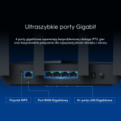 CUDY WR6500 | router, Wi-Fi 7, 2,4GHz/5GHz, Gigabit, MESH | PartsPC.pl