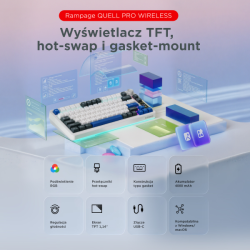 Rampage Quell Pro bezprzewodowa klawiatura mechaniczna... | PartsPC.pl