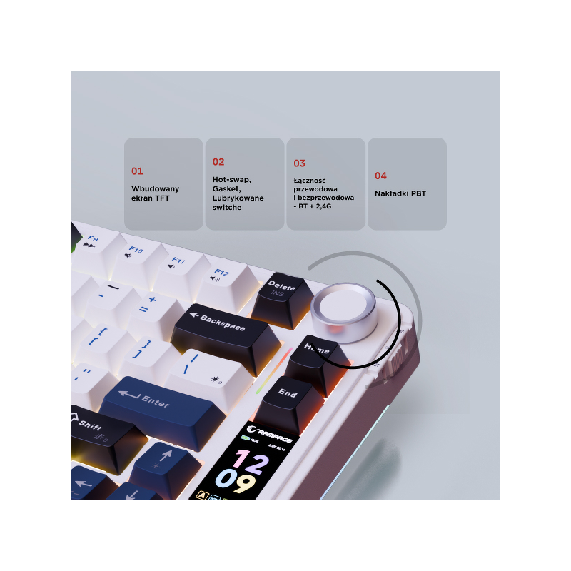 Rampage Quell Pro bezprzewodowa klawiatura mechaniczna... | PartsPC.pl