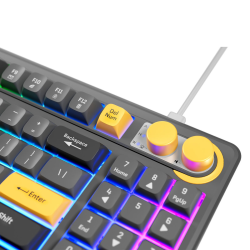 Rampage klawiatura gamingowa CYCLONE KNOB RGB 90% | PartsPC.pl