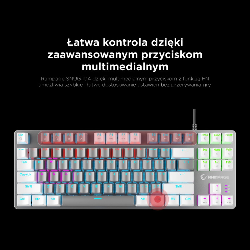 Rampage Klawiatura gamingowa mechaniczna Snug RGB KRGD... | PartsPC.pl