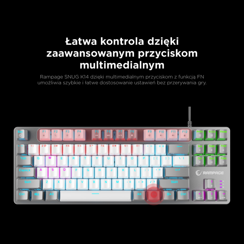 Rampage Klawiatura gamingowa mechaniczna Snug RGB KRGD... | PartsPC.pl