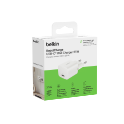 Belkin Ładowarka USB-C 25W PD 3.1, kompaktowa, biała | PartsPC.pl
