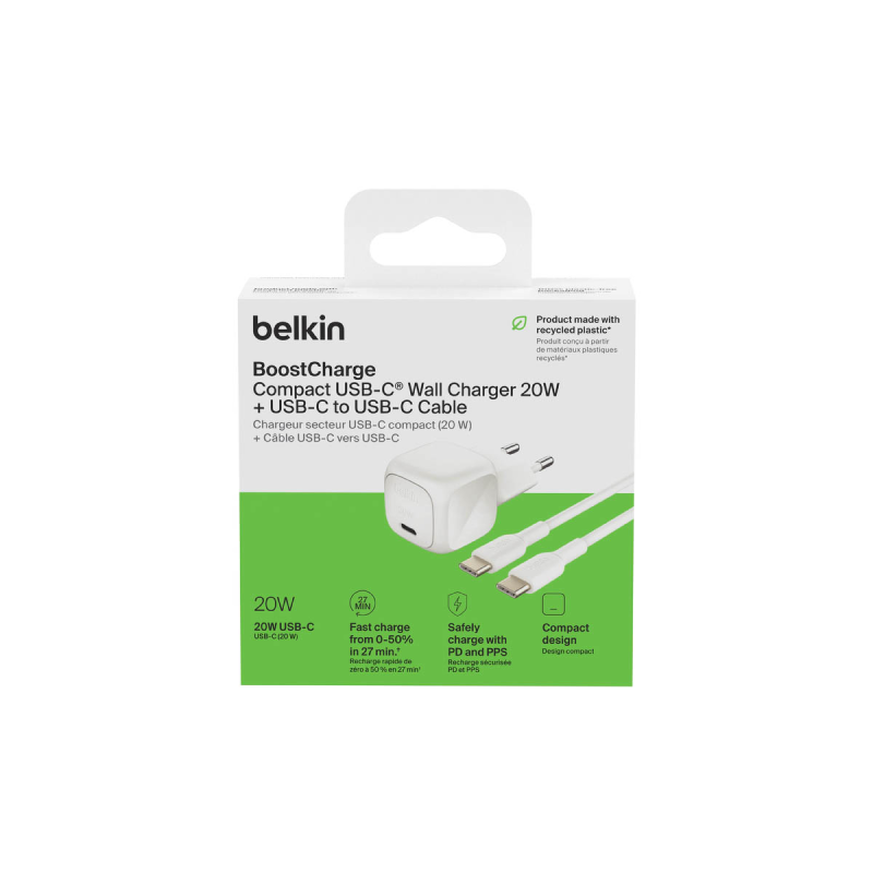 Belkin Ładowarka USB-C PD 3.1 20W, kompaktowa, kabel... | PartsPC.pl