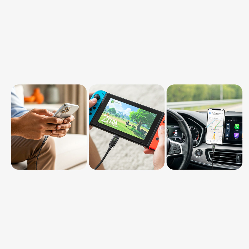 Unitek Przewód USB-C PD 60W 480Mbps z wyświetlaczem 1m z... | PartsPC.pl