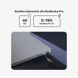 Unitek Przewód USB-C PD 60W 480Mbps z wyświetlaczem 1m z... | PartsPC.pl