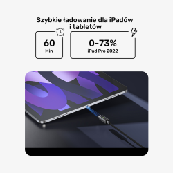 Unitek Przewód USB-C PD 60W 480Mbps z wyświetlaczem 1m z... | PartsPC.pl