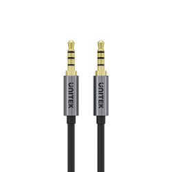 Unitek Pozłacany kabel AUX 3,5 mm jack (męski–męski) 1m | PartsPC.pl