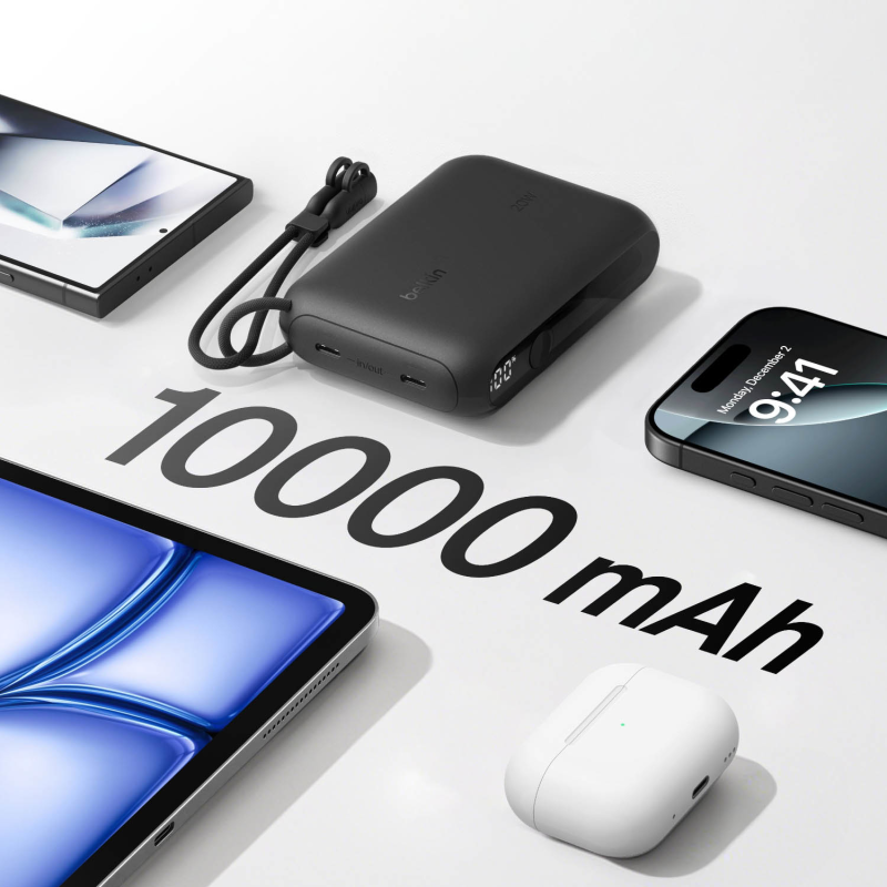 Belkin Powerbank 10 000 mAh, 2x USB-C 20W, czarny | PartsPC.pl