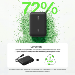 Belkin Powerbank 10 000 mAh, 2x USB-C 20W, czarny | PartsPC.pl