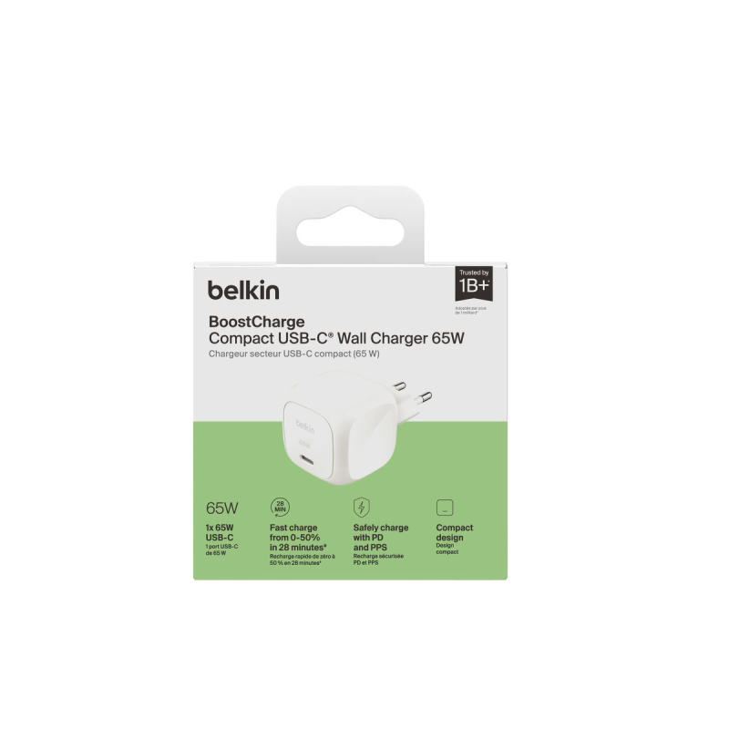 Belkin Ładowarka USB-C 65W, Compact, biała - Dyski twarde | PartsPC.pl