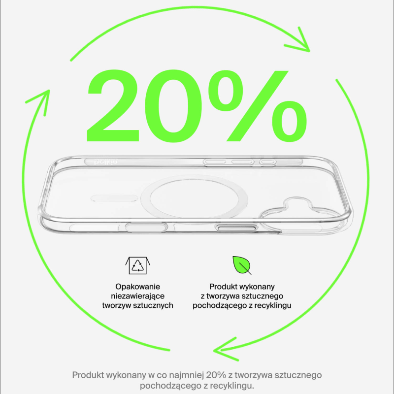 Belkin Etui na iPhone 17 magnetyczne, przezroczyste | PartsPC.pl