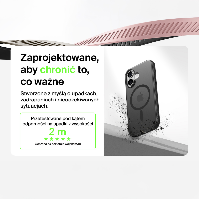 Belkin Etui na iPhone 17 magnetyczne, żebrowane, czarne | PartsPC.pl