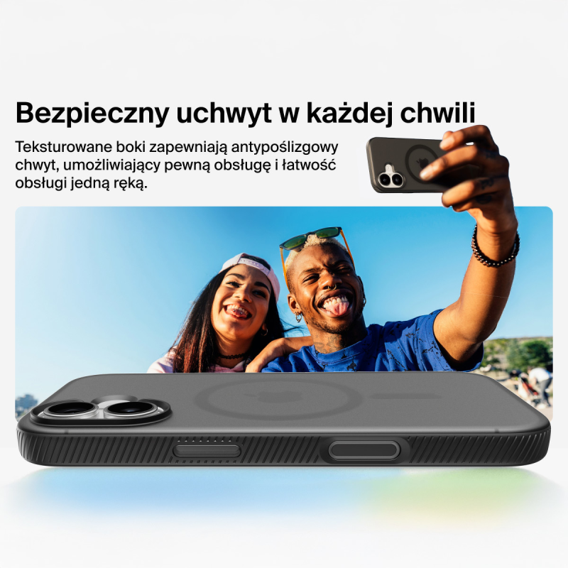 Belkin Etui na iPhone 17 magnetyczne, żebrowane, czarne | PartsPC.pl