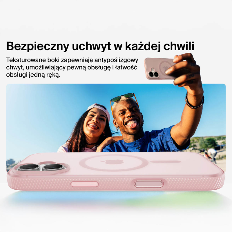 Belkin Etui na iPhone 17 magnetyczne, żebrowane, różowe | PartsPC.pl