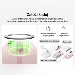 Belkin Etui na iPhone 17 magnetyczne, żebrowane, różowe | PartsPC.pl