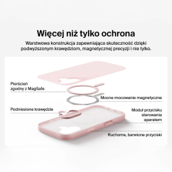 Belkin Etui na iPhone 17 magnetyczne, żebrowane, różowe | PartsPC.pl