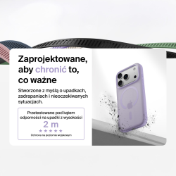 Belkin Etui na iPhone 17 Pro magnetyczne, żebrowane, lawendowe
