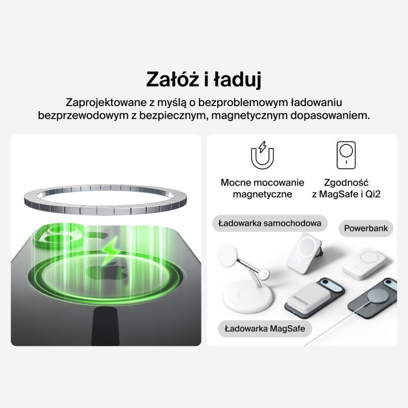 Belkin Etui na iPhone Air magnetyczne, żebrowane, czarne | PartsPC.pl
