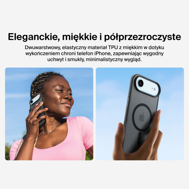 Belkin Etui na iPhone Air magnetyczne, żebrowane, czarne | PartsPC.pl